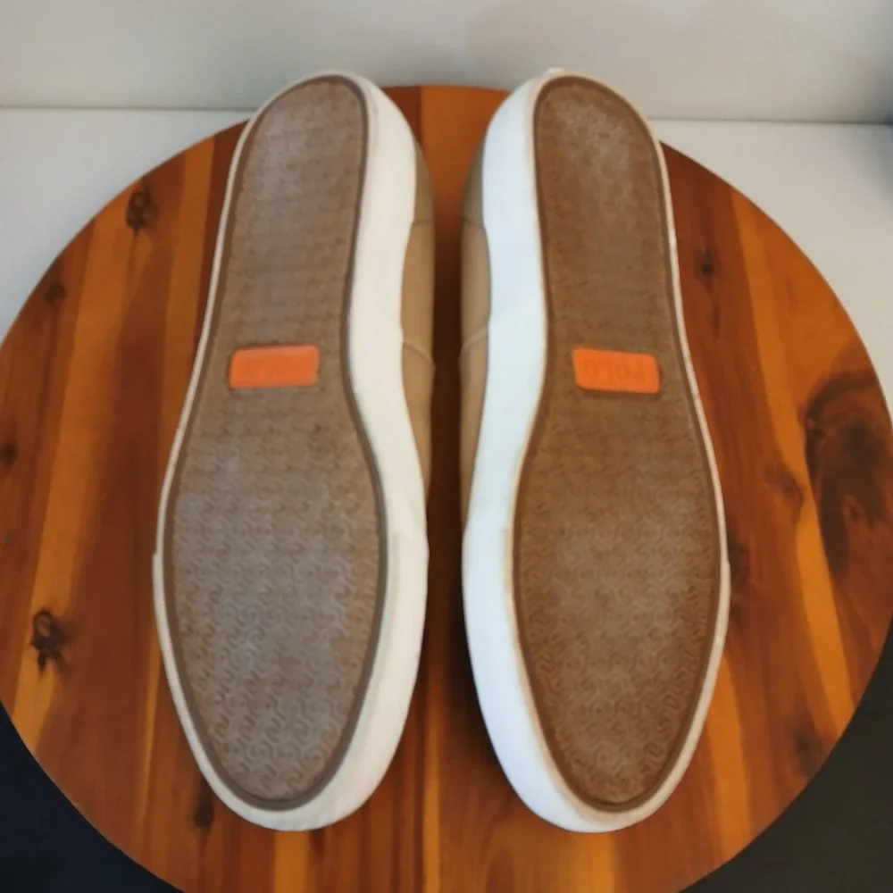 Polo Ralph Lauren Itford Mens 15D Tan Slip On Canvas Shoes Sneakers 13297